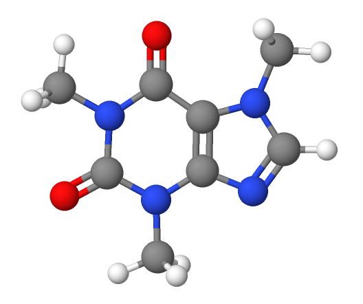 Molecular model of caffeine